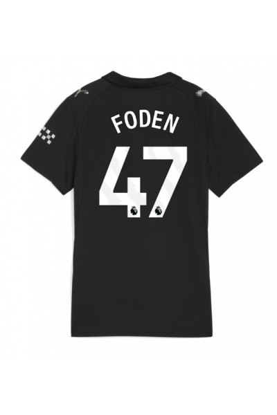 Manchester City Phil Foden #47 Jalkapallovaatteet Naisten Vieraspaita 2025-26 Lyhythihainen Manchester City Phil Foden #47 Jalkapallovaatteet Naisten Vieraspaita 2025-26 Lyhythihainen